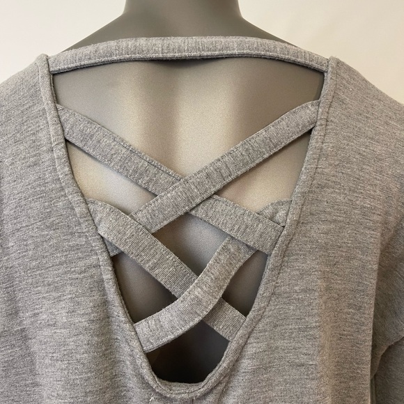 Thyme & Honey Dress Women’s M Gray Long Sleeve Casual Athleisure Short - Picture 4 of 7